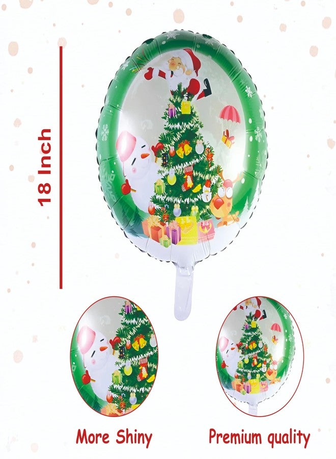 YOURS DECOR Christmas theme foil balloons set, pak of 5 pcs for chrsitmas decoration, santa theme decor, Xmas celebration, home decoration items (Red Green Gift shaped Foil) - Image 5